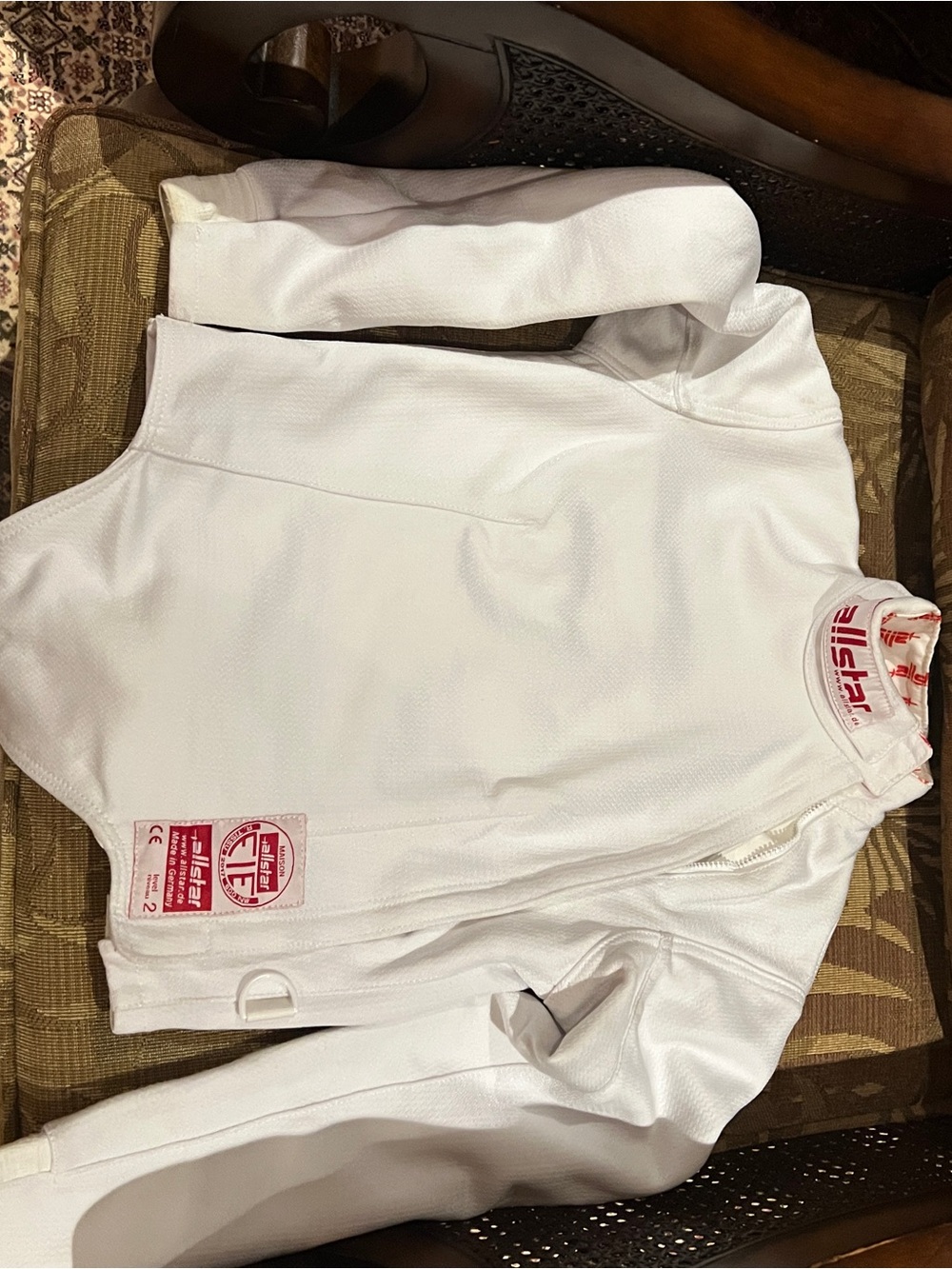Kids White Fencing Jacket - Youth Protective Top
